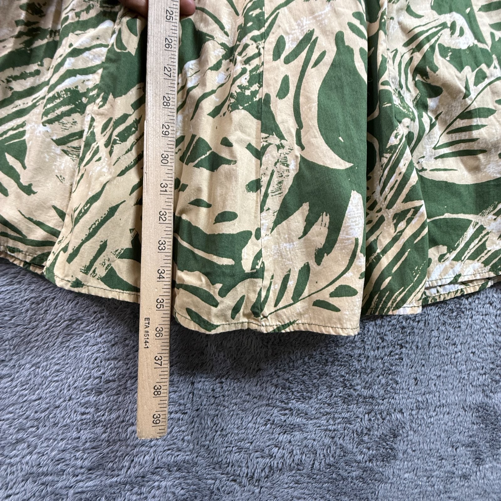 VTG Hilo Hattie&rsquo;s Made in Hawaii Tropical Sundress Green Smocked Waist Women S
