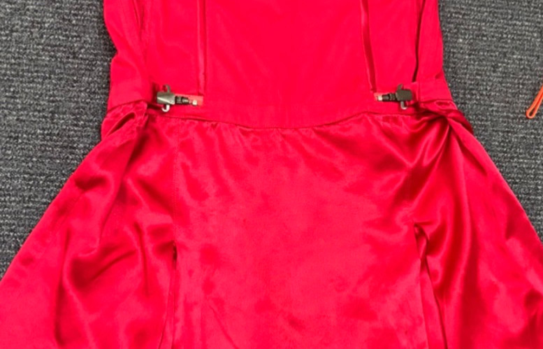 Ted Baker Y2K Gothic Witchy Corset Red Bustier Dress Dark Feminine S