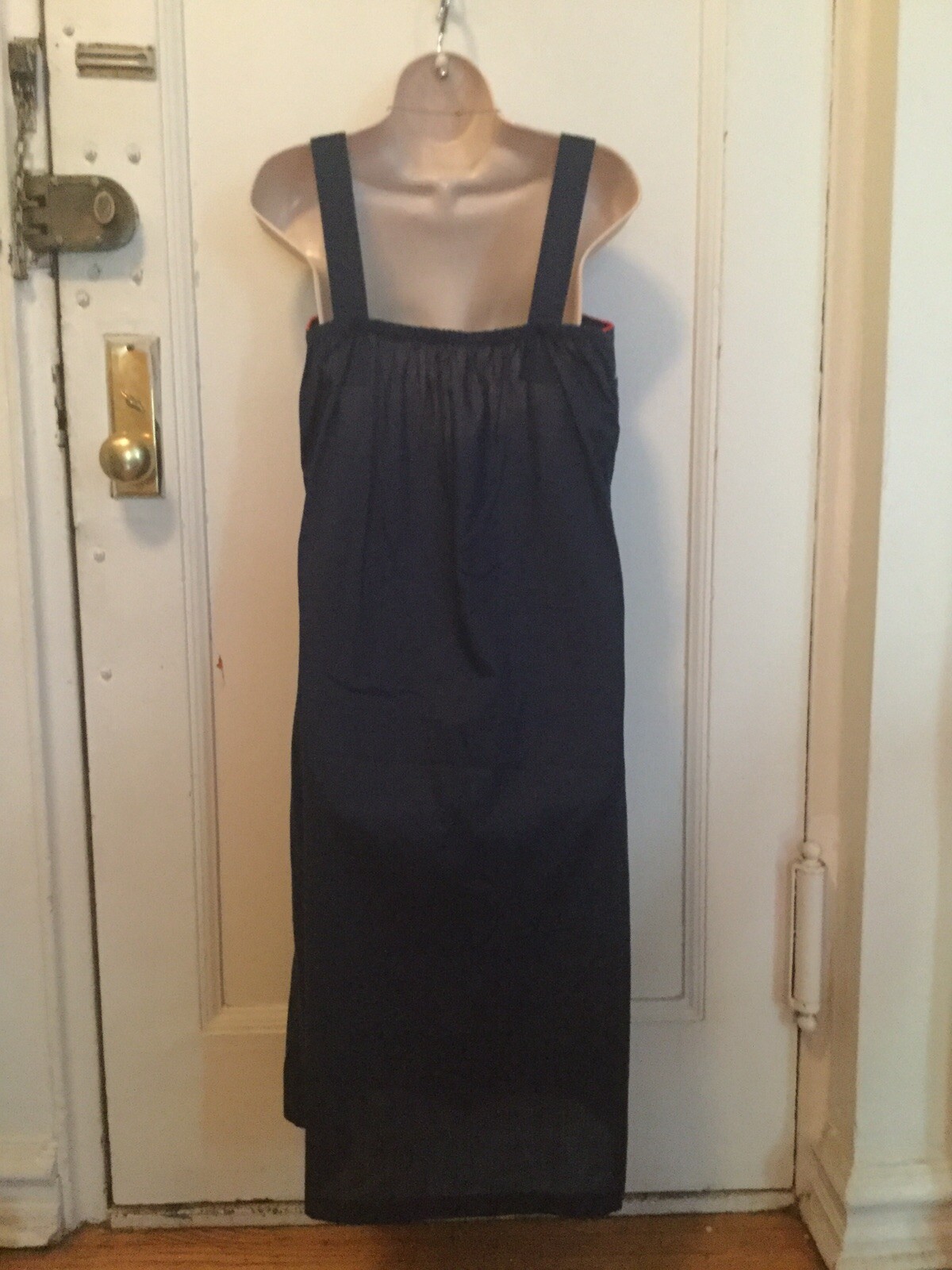 1980s Summer Strap Navy Red yellow Green Stripe Rave Maxi Poly Summer Camp Y2K M