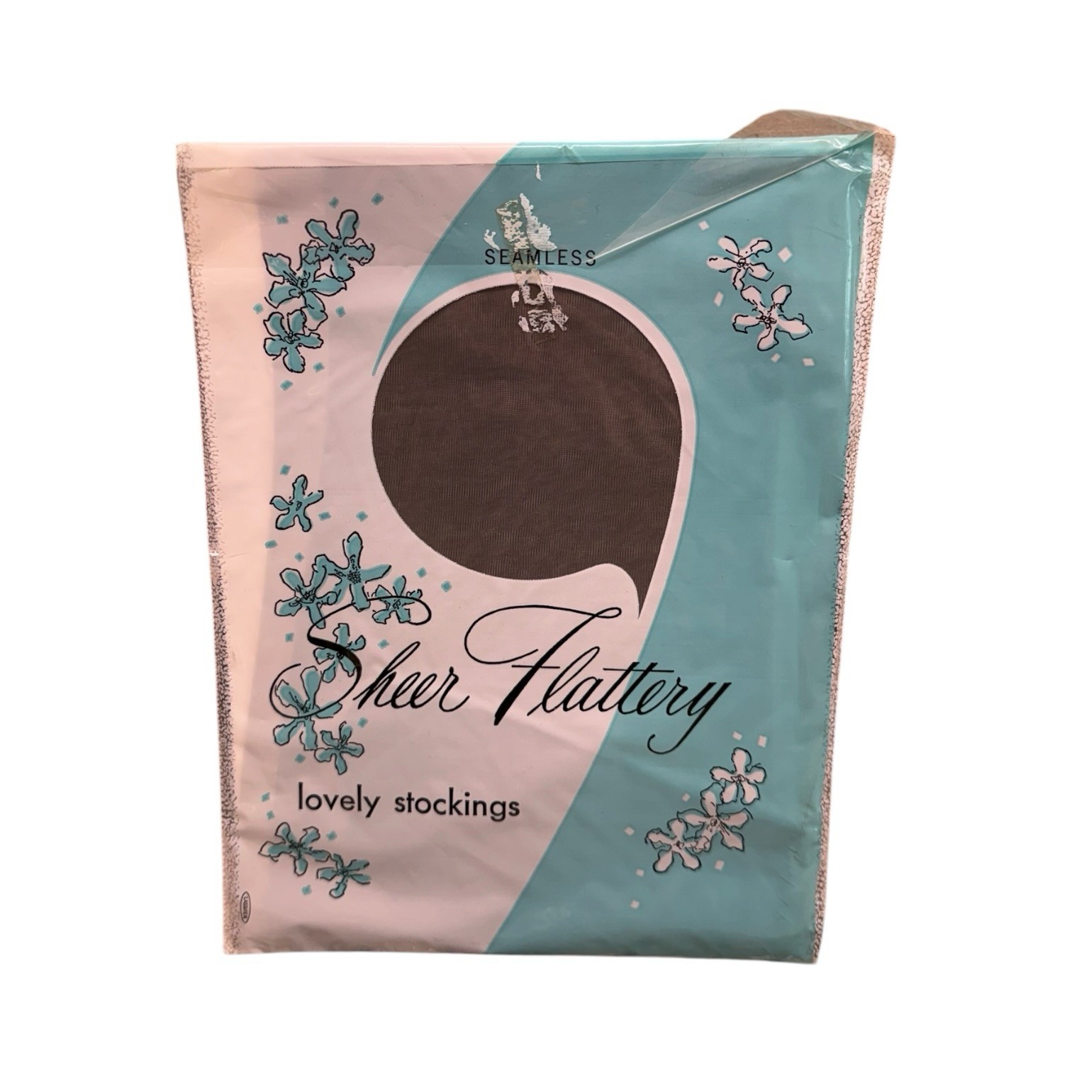 Vintage Sheer Flattery Seamless Plain Lovely Stockings 15 Denier Off Black 9 1/2
