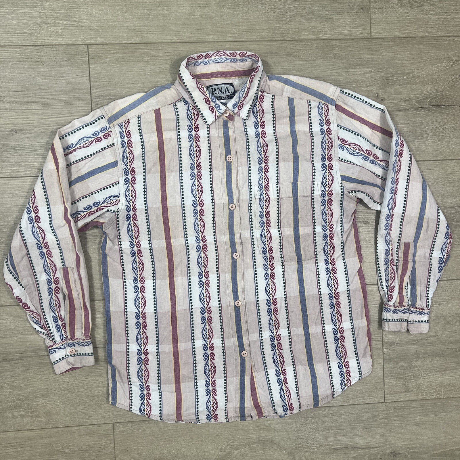 Vintage 80s Brushpopper Western Button Down Shirt P.N.A. Casuals