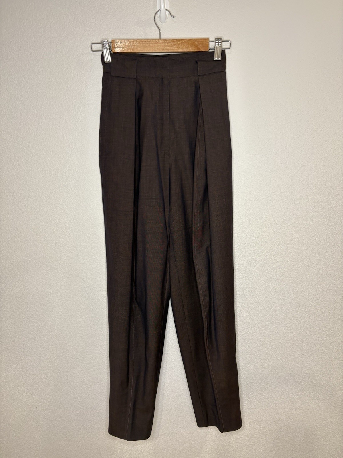 VTG 80s Gianni Versace Brown Trousers Made in Italy IT 38 US 00 24&Prime; Waist