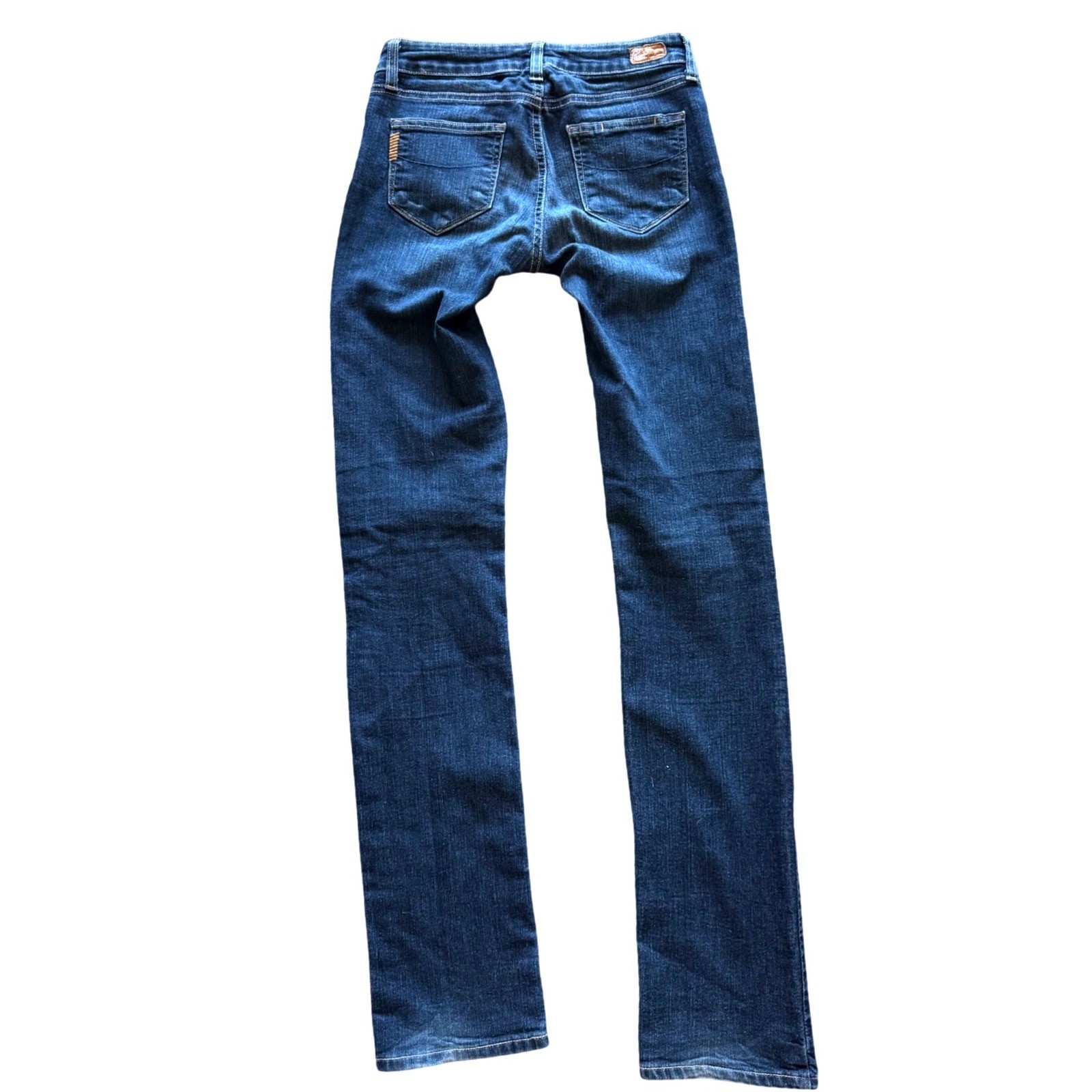 Vintage Y2K Paige Skyline Low Rise Slim Bootcut Jeans Dark Wash Denim Size 26