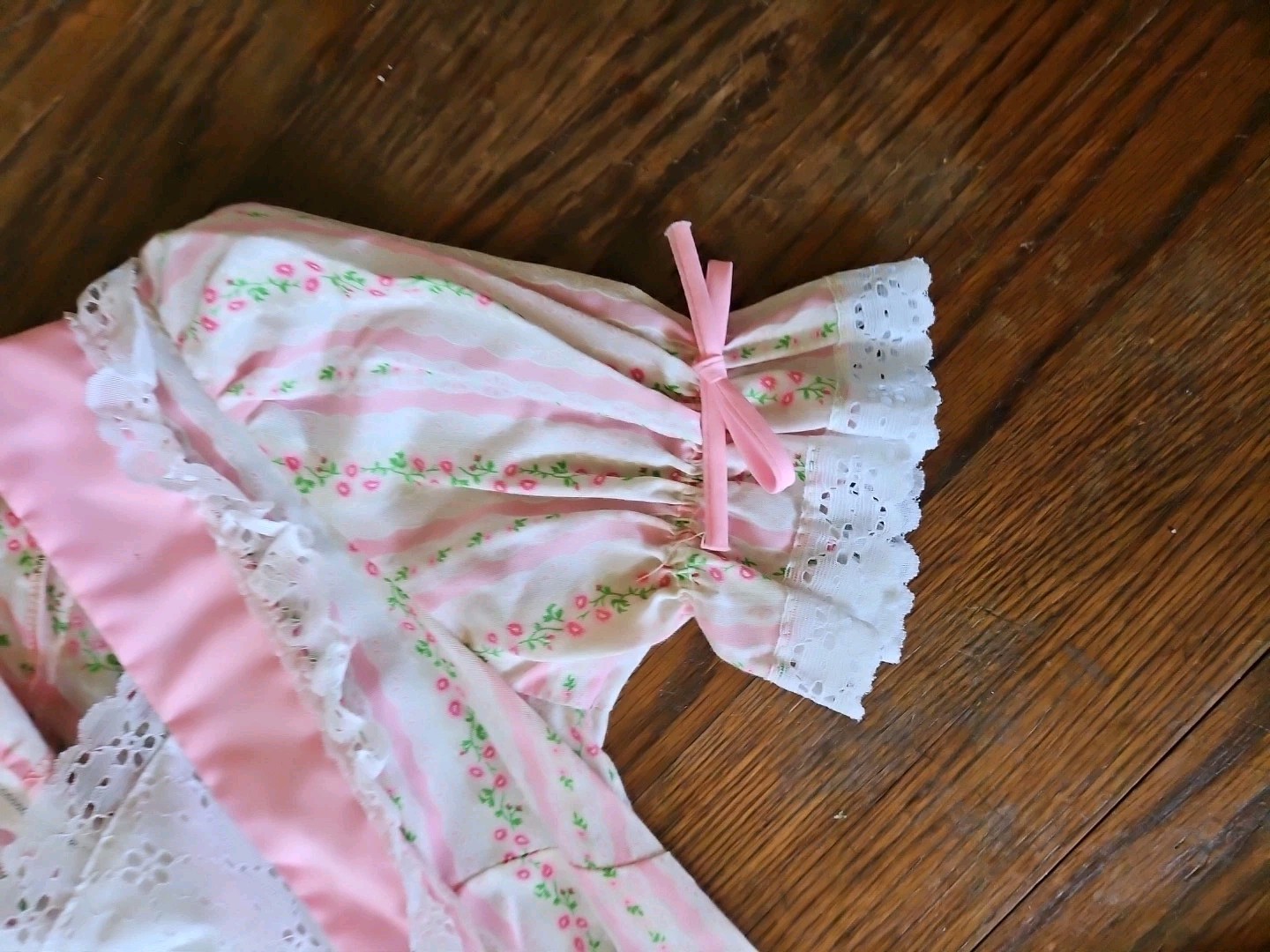 Vtg Partners Please Malco Modes Pink Dress Lace Square Dance Cottage USA Size 8