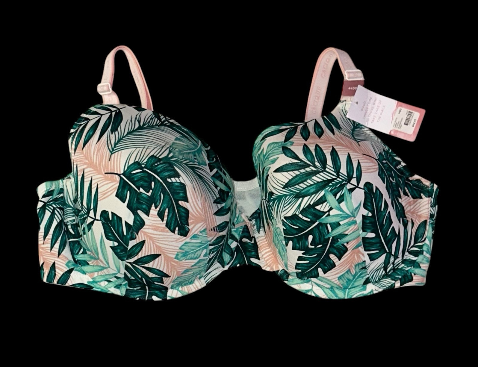 Cacique Lightly Lined T-Shirt Nylon Bra Womens 44DD NWT