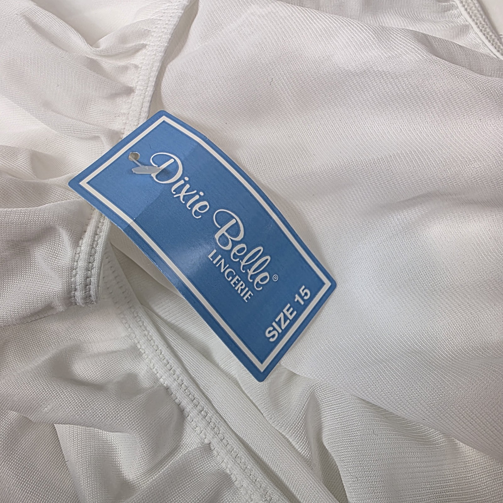 Vtg Dixie Belle Scalloped Nylon Full Brief Panties Plus Size 15