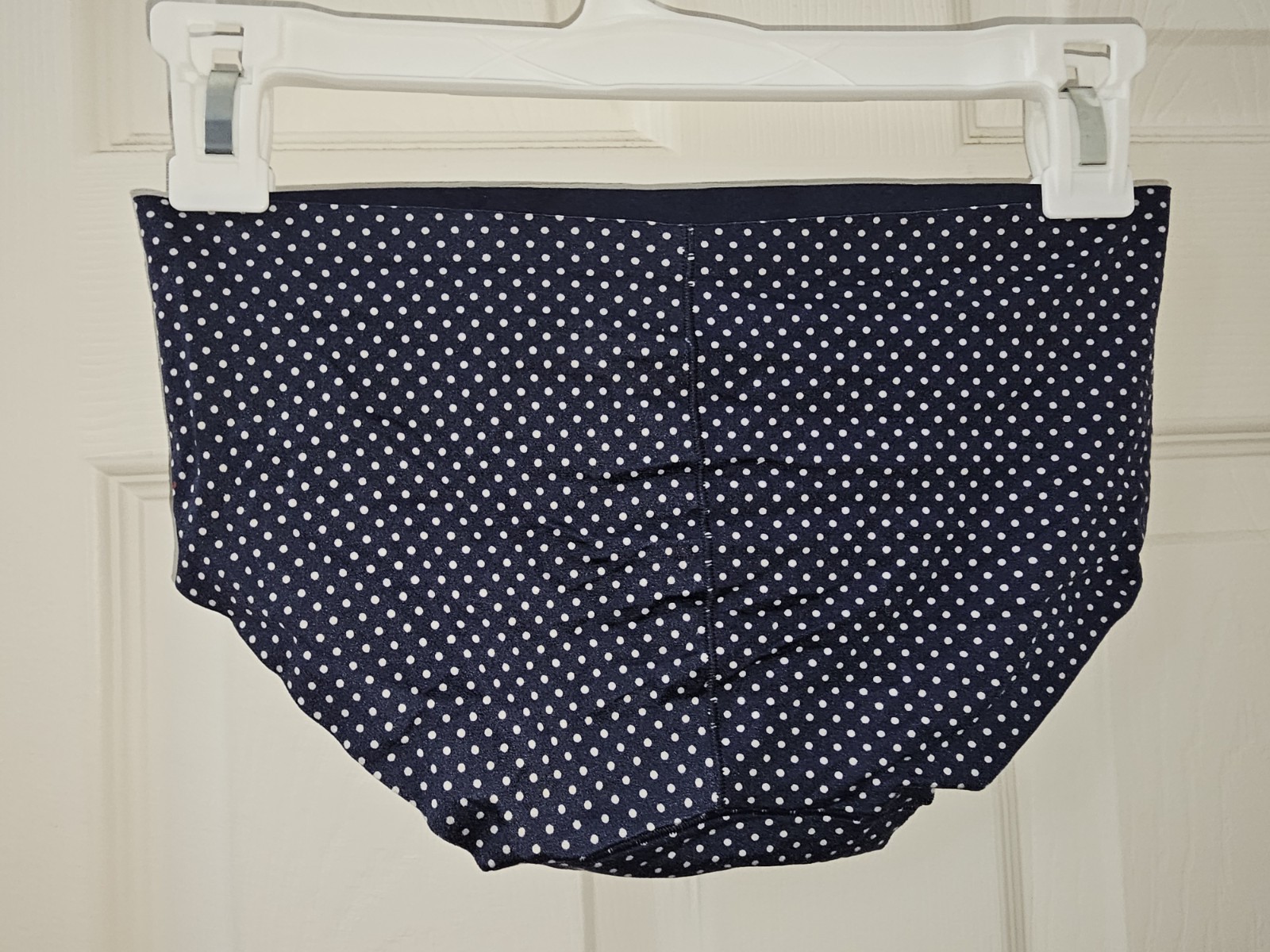 Vintage Blue Polka Dot Hipster Panties. Size Med