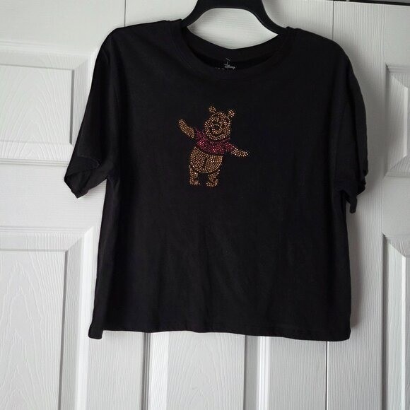 NWT Disney Juniors Winnie the Pooh Rhinstone Cotton Tee L