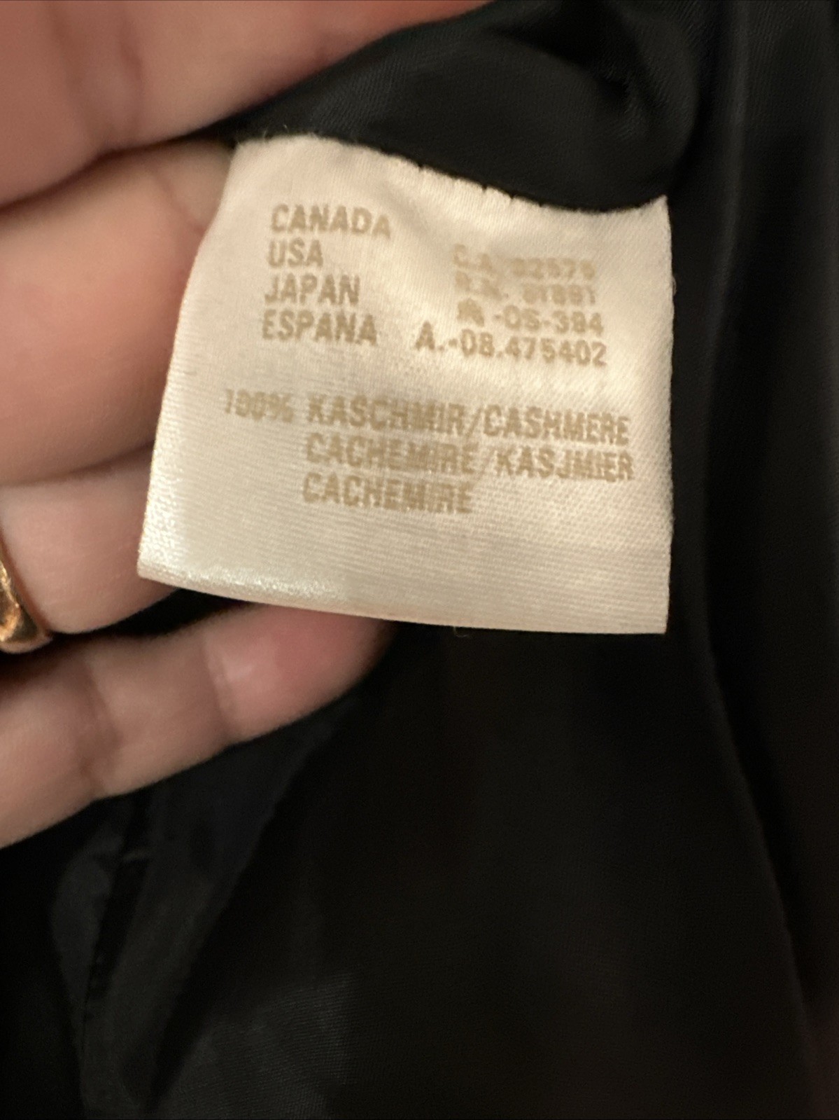 Vintage ESCADA Margaretha Ley 100% Cashmere Black Blazer Size 8 /38 Germany