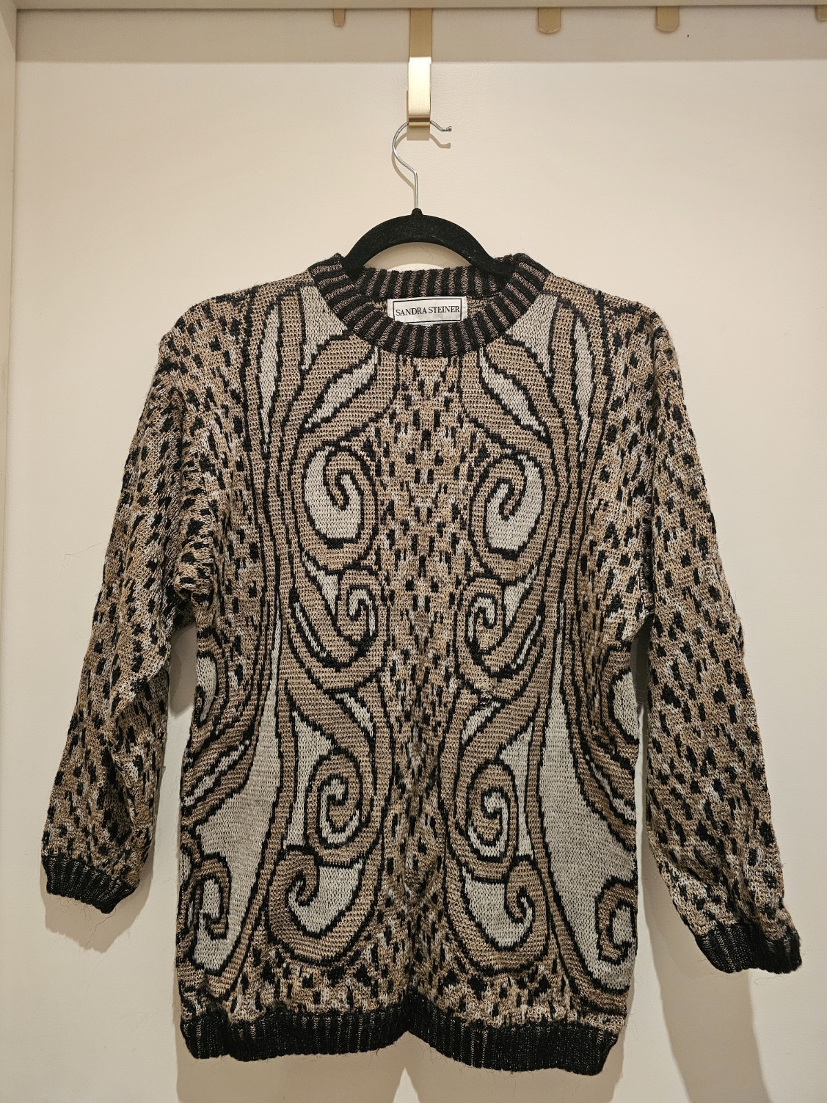 80&rsquo;s Leopard Print Pullover Size 10