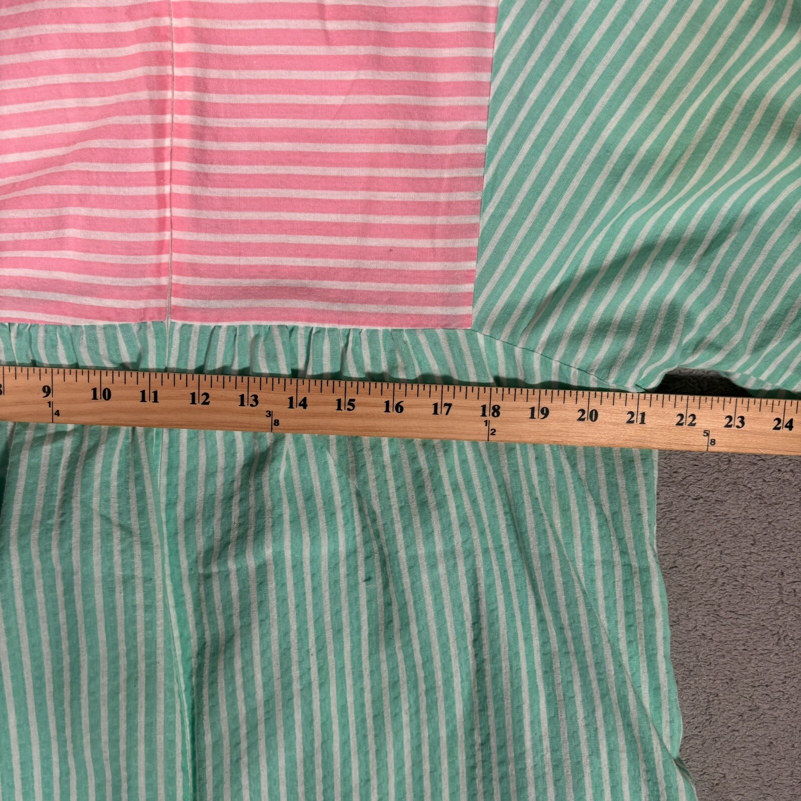 Vintage House Dress Pastel Color Block Bright Mumu M/L Relaxed Fit Knee Length
