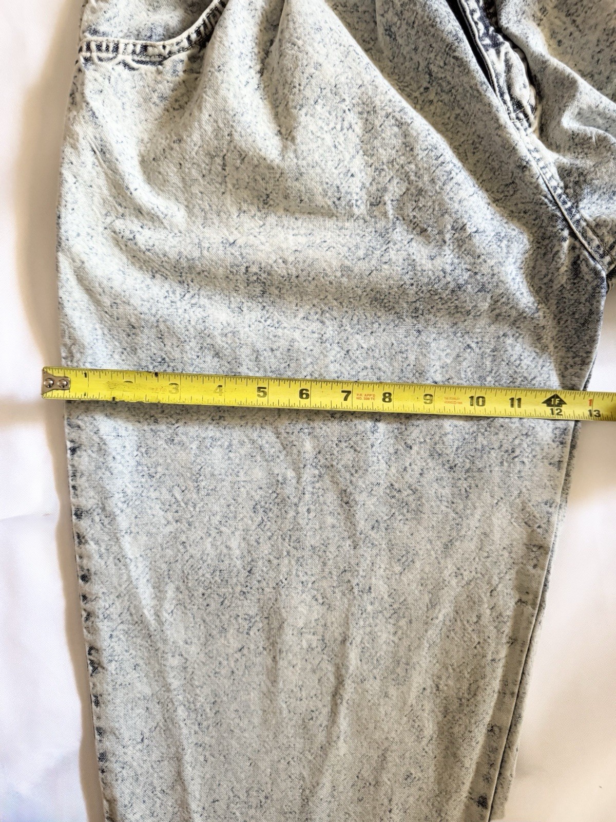 Vtg 80’s P.S. Gitano Acid Wash Pleated Mom Jeans High Waste Tapered Leg 27×28&Prime;