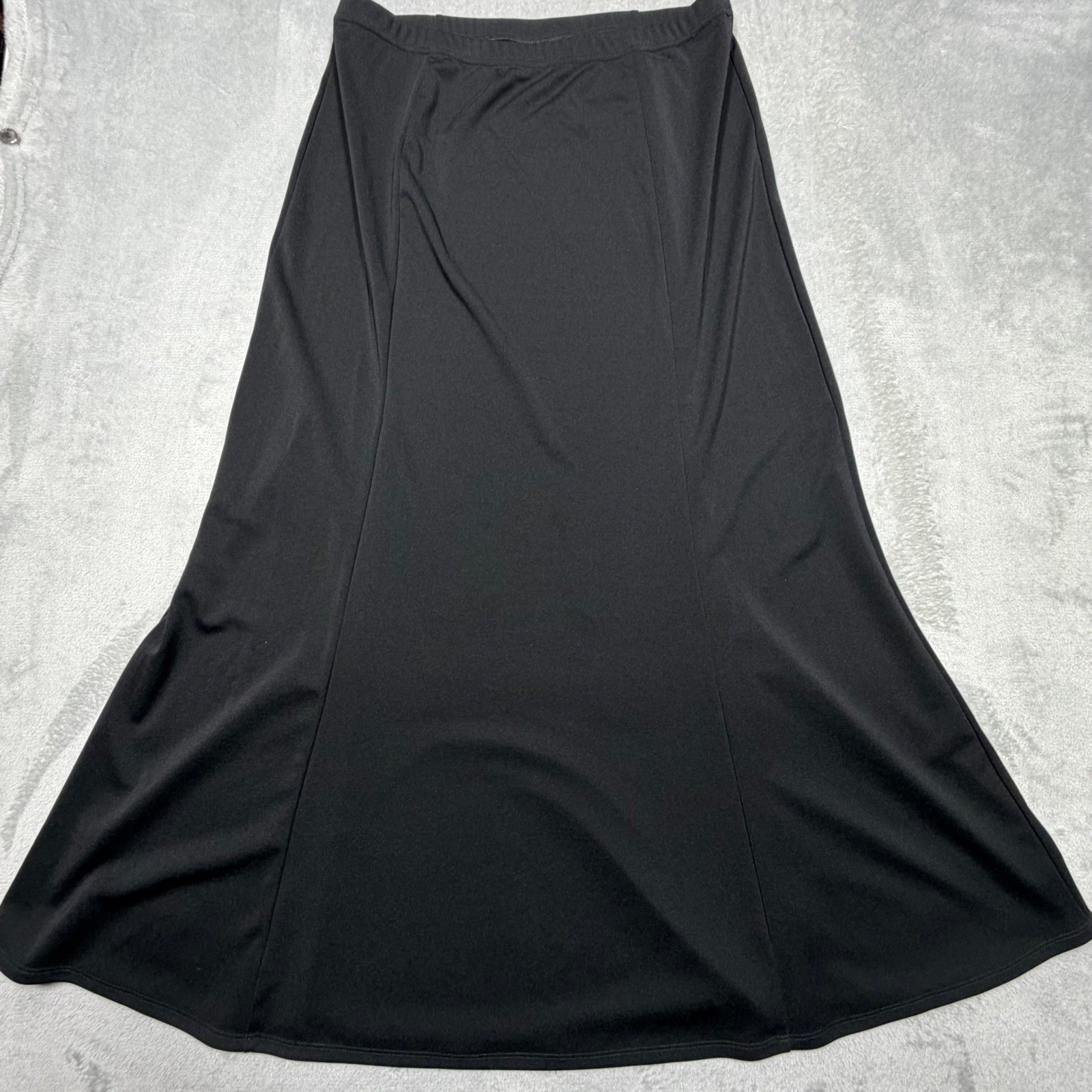 Vintage Quacker Factory Black Mermaid Maxi Skirt Size M 1990s Goth Whimsigoth