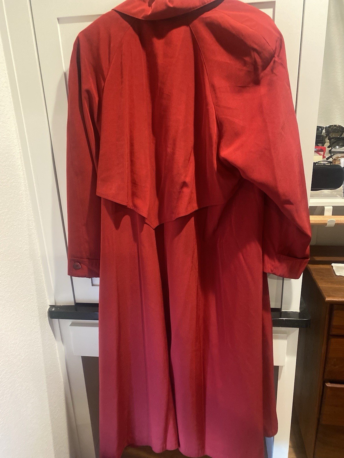 Vintage Neiman Marcus Red Long Trench
