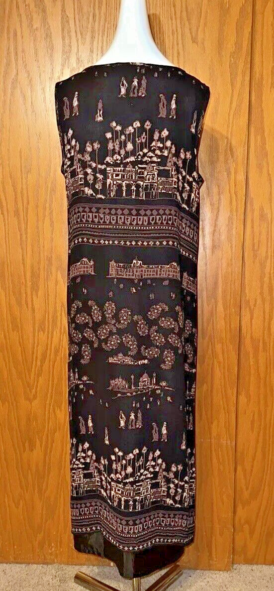 Vintage MELROSE STUDIO Long Jacket Dress Petite Size XL Made in USA