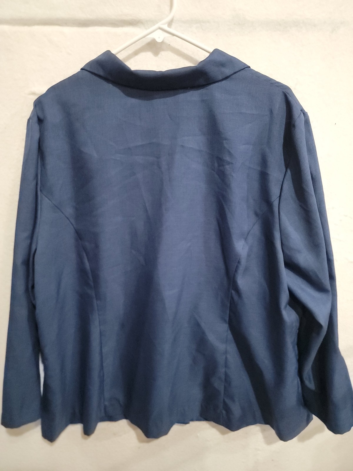 Chad&rsquo;s Place Navy Blue Blazer Jacket Womens 22WP Made in USA Plus Petite Vtg 90s
