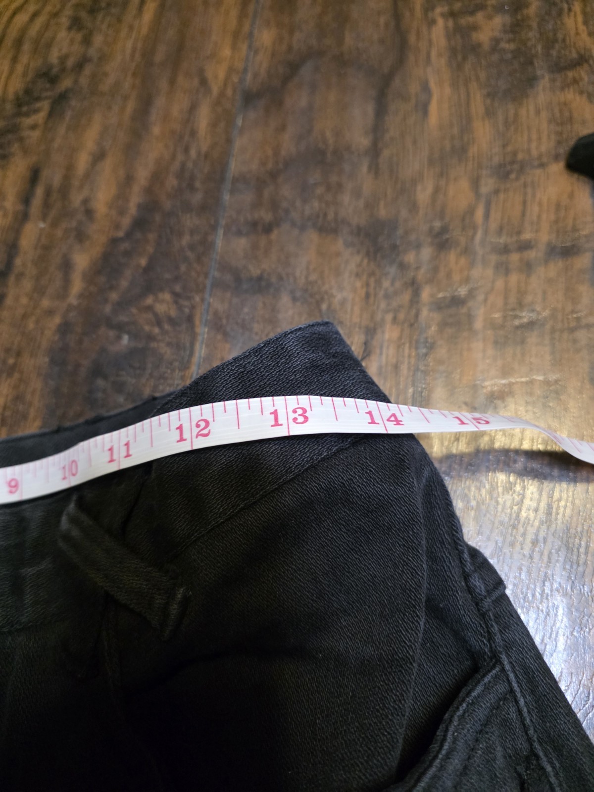 Vintage Denim Republic Black Denim Jeans Women&rsquo;s Size 13/14, Flat Lay 14 inches