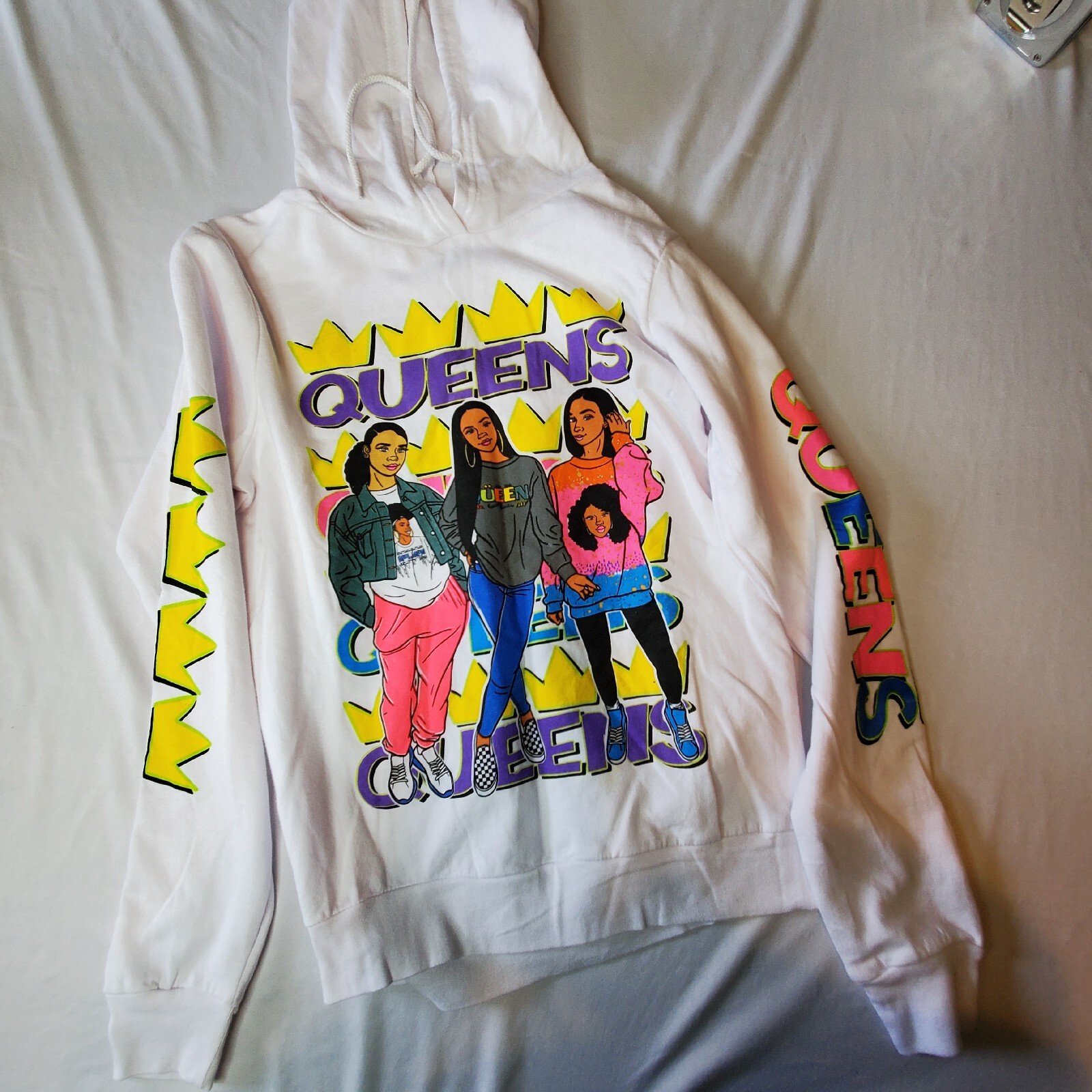On Fire 2pc Queens Sweat Suit Junior&rsquo;s Size L NWT 18Wx24L Shirt & 30×28.5 COTTON