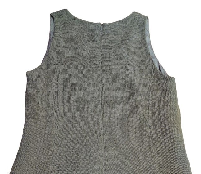 Vintage Emanuel Ungaro Sleeveless Burlap Sheath Dress Size 10