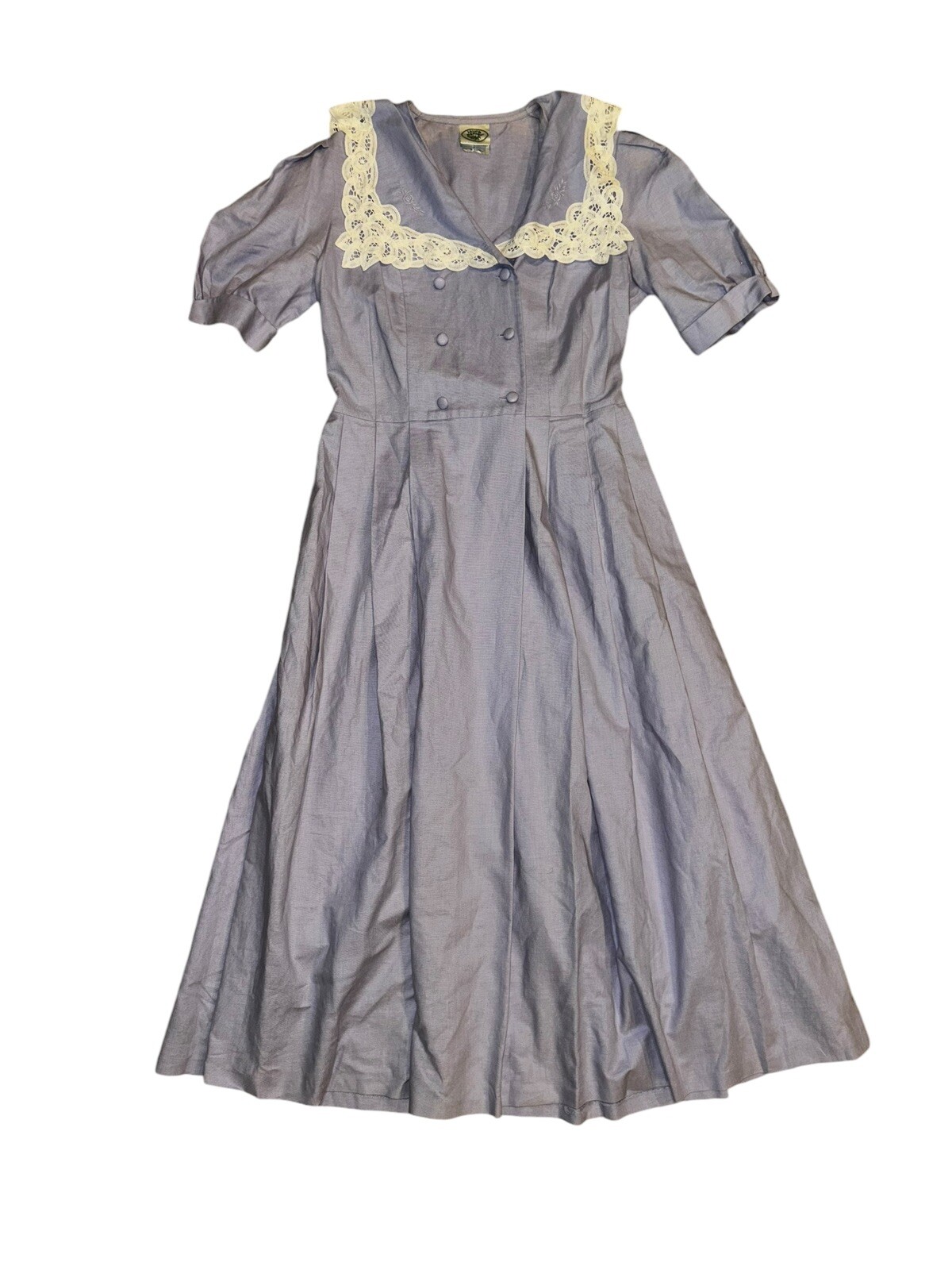 Vtg Laura Ashley Mother & Child Set Dresses Lace Cottage Core 80s Sz 8 Kids 6yrs
