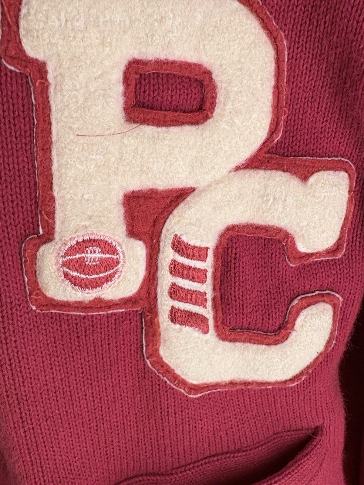 Vintage Cherry Red Varsity Letterman Jacket Cardigan 1960’s/1970’s Size Small