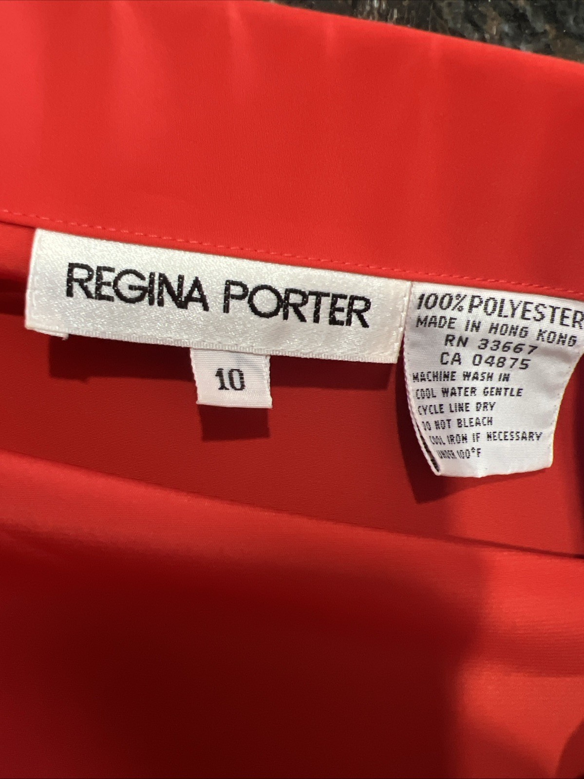 Women&rsquo;s Regina Porter Vintage Blouse 1980&rsquo;s Size 10 Bright Red Button Down