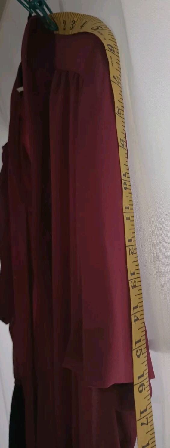 Leslie Pomer – Size Women&rsquo;s 18 – Burgundy – Black – Dress – Vintage