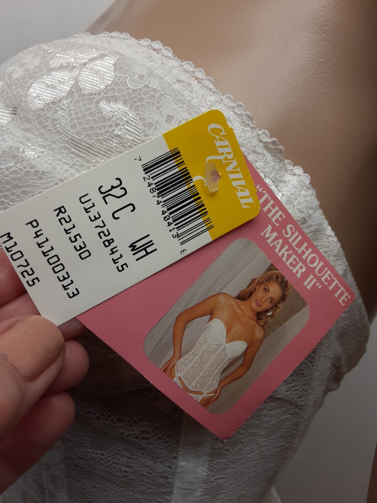 NWT Carnival The Silhouette Maker ll Underwire Strapless Corset White 32 C
