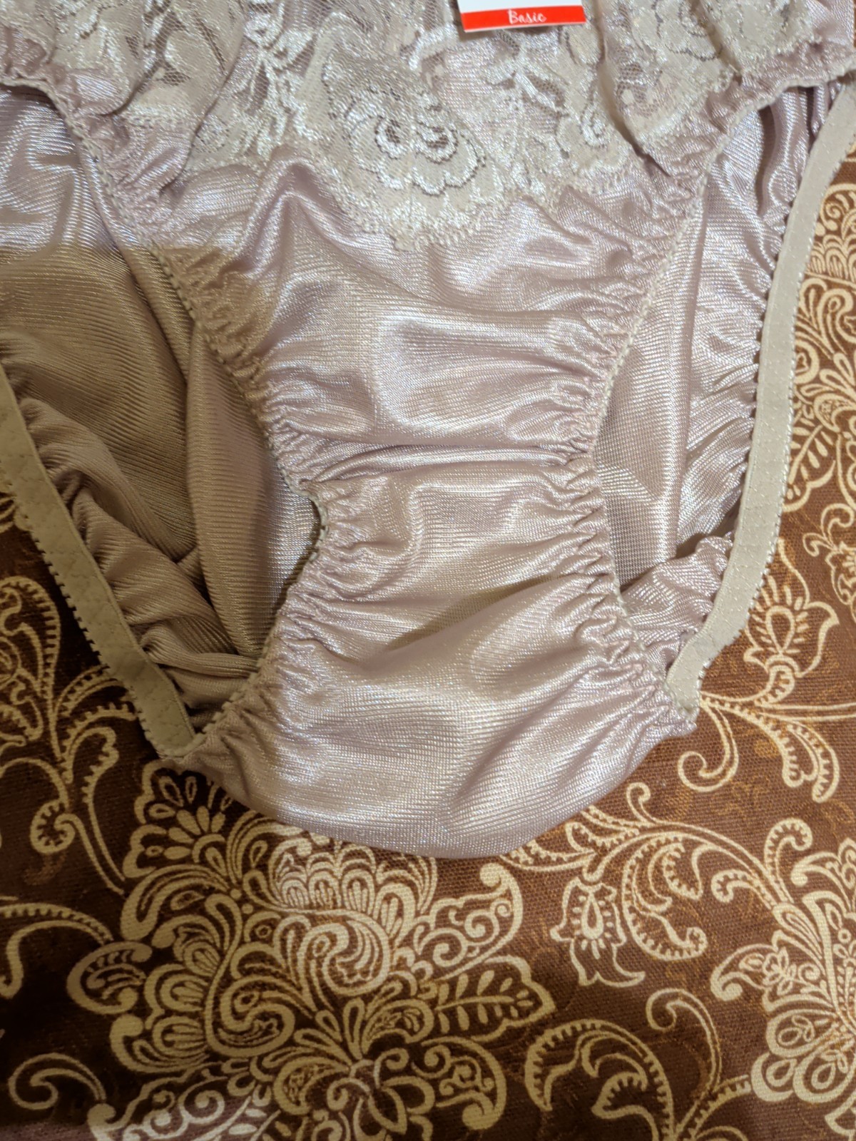 Vtg Satin Brief Panties Size S/M