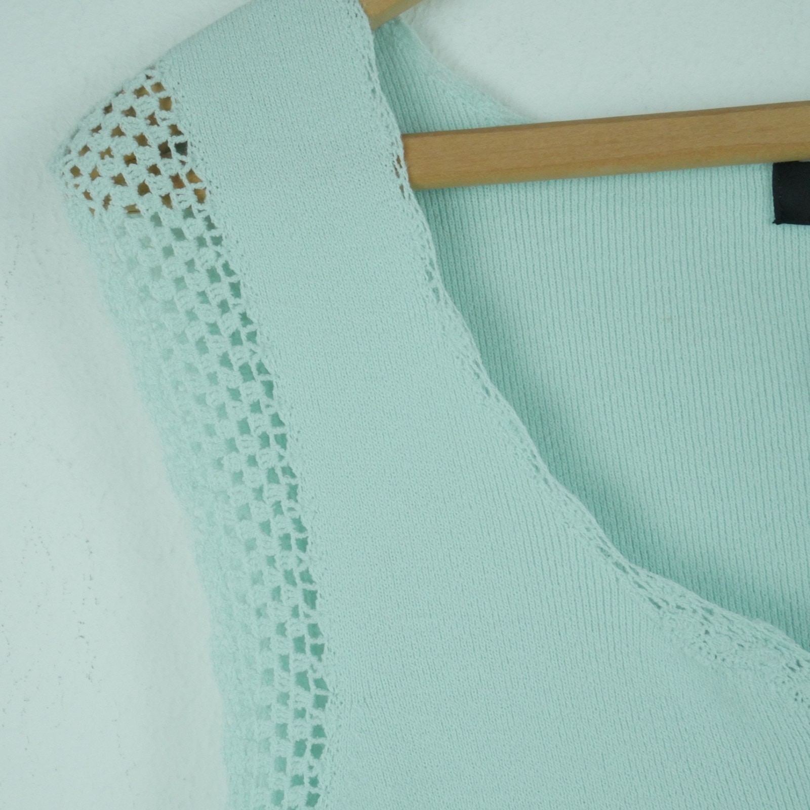 Express Large Tank Top Pastel Blue Knit Coquette 90s Express Dainty Feminine VTG
