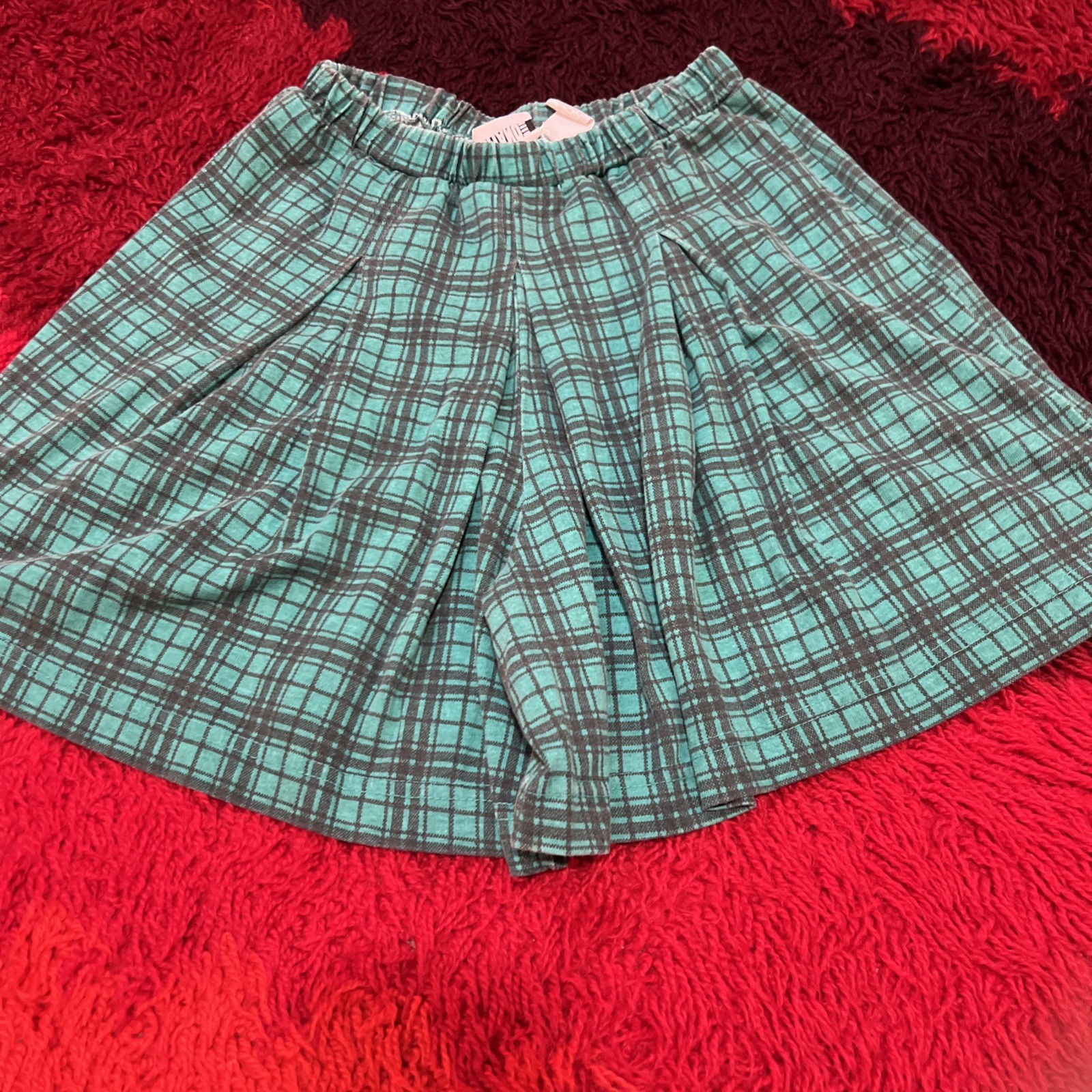 Vintage 80s Classic Gitano Culottes Plaid Shorts Girls XL Or Ladies XS