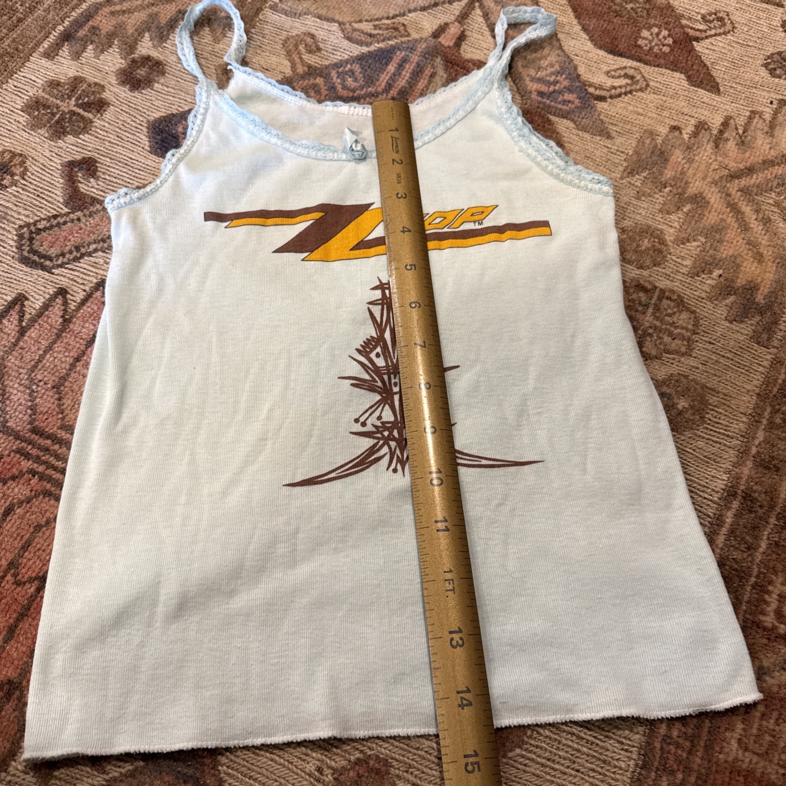 Vintage 1980S ZZ Top concert, tank top shirt XS -S give me all your loving Rare
