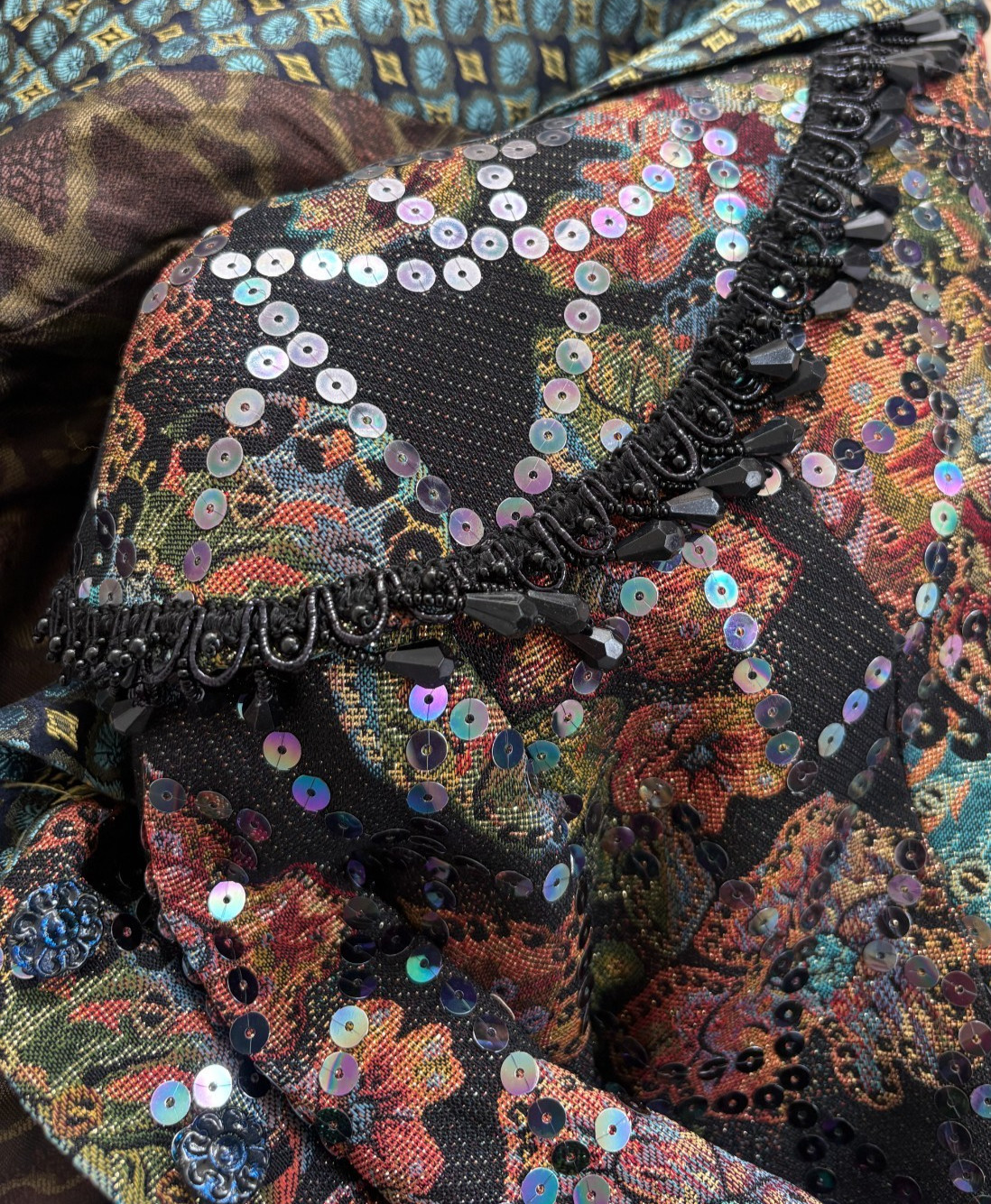 Rare VTG 1990s Christian Lacroix Paris Embellished Couture Jacket FR 42
