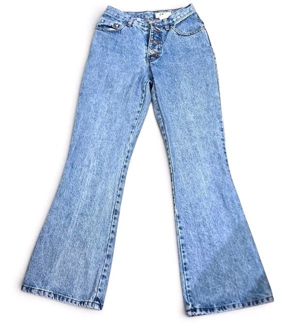 Vintage 90s Photo Products Flare Jeans Women&rsquo;s 26×30 High Rise Button Fly Y2K