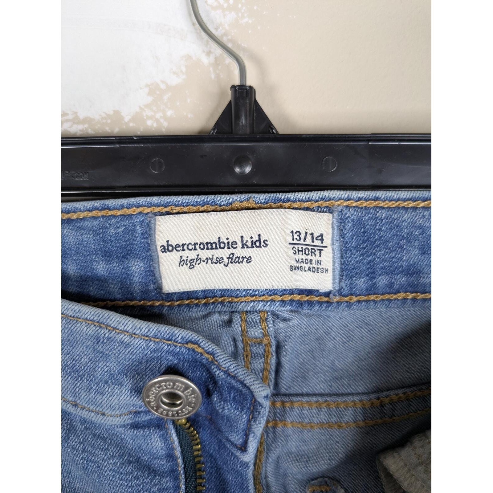 Y2K Abercrombie & Fitch High Rise Flare Jeans Patchwork Style Western 26 x 25in