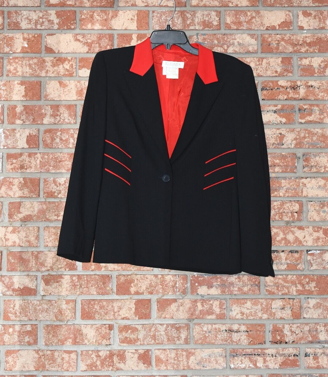 Escada Margaretha Ley Multicolored Long Sleeve Wool Blazer