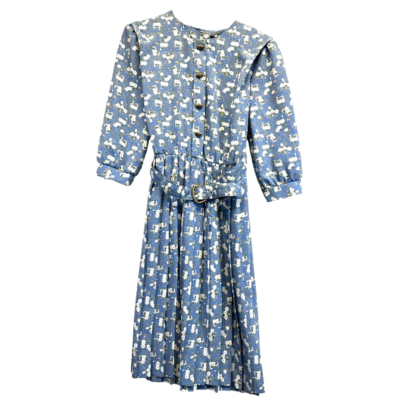 Breli Original Union Label Dress USA Size 10 Flowers Blue Grannycore Fairy