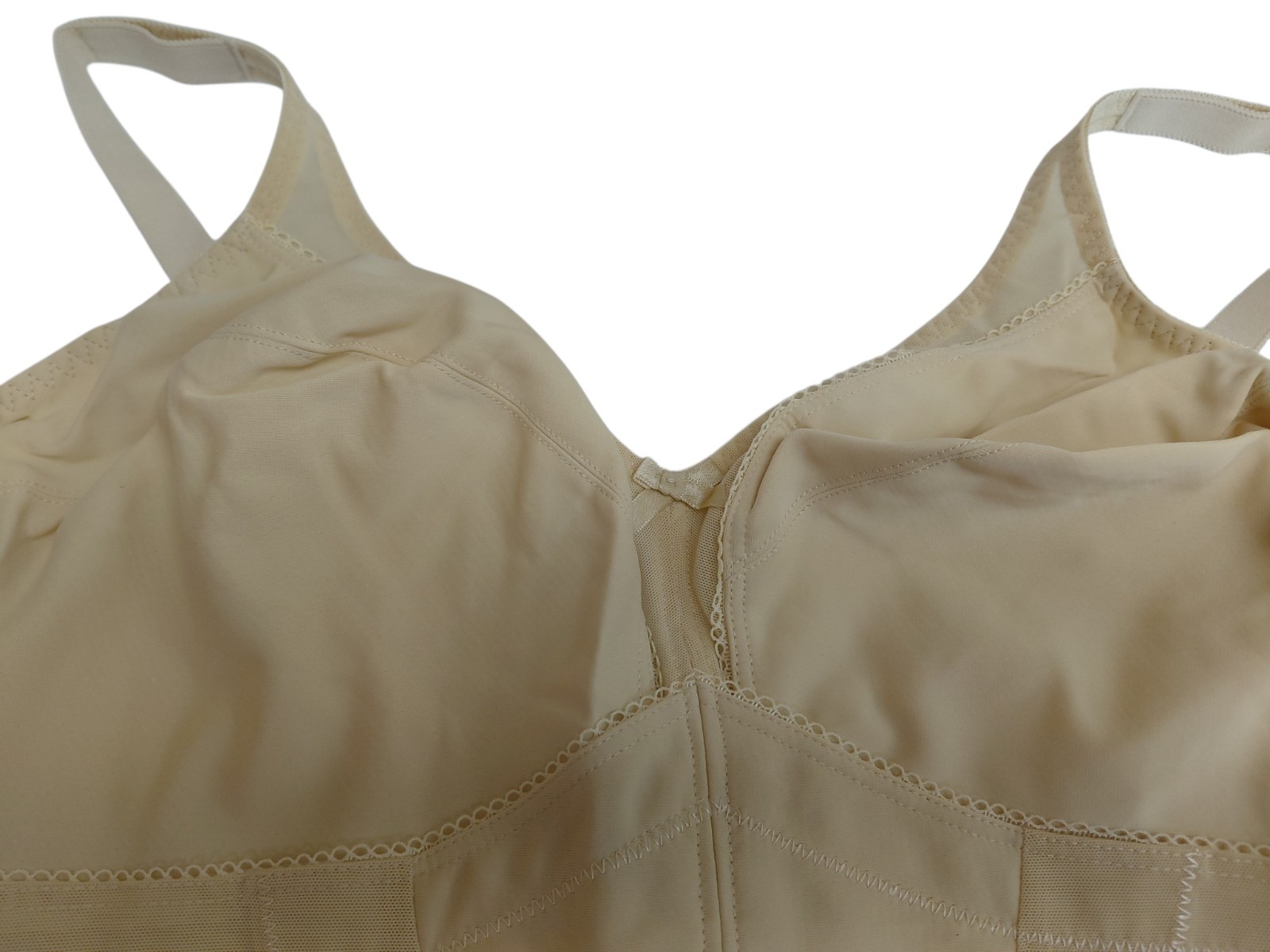 Vintage Crown-nette Longline Beige Bra Size 46C