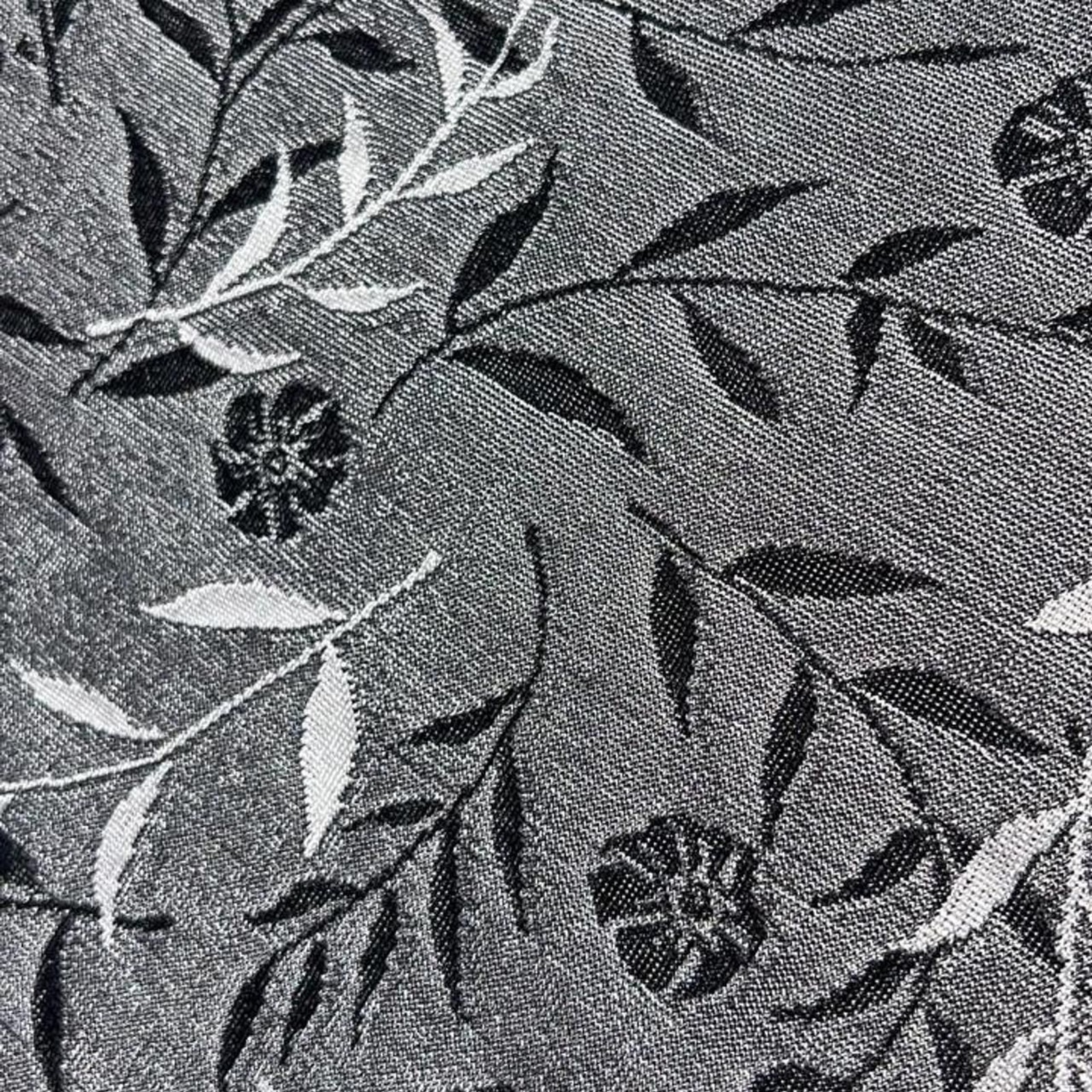 Silver Whimsygoth Dark Fairy Y2K Side Slit Column Floral Pattern Skirt: Large