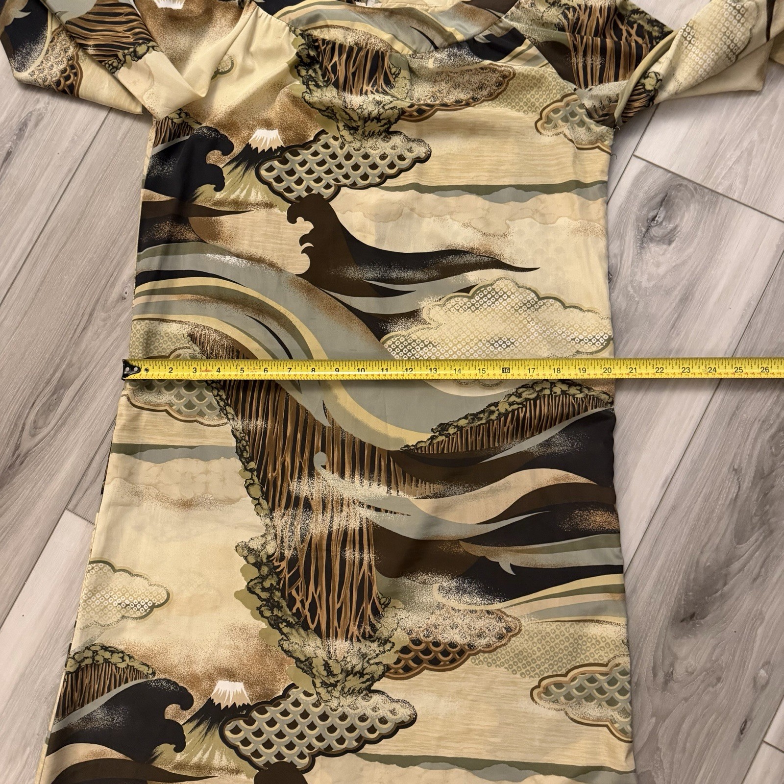 Vintage Alice Of California Earthy Tones Maxi Dress Size S / M Long Sleeve READ