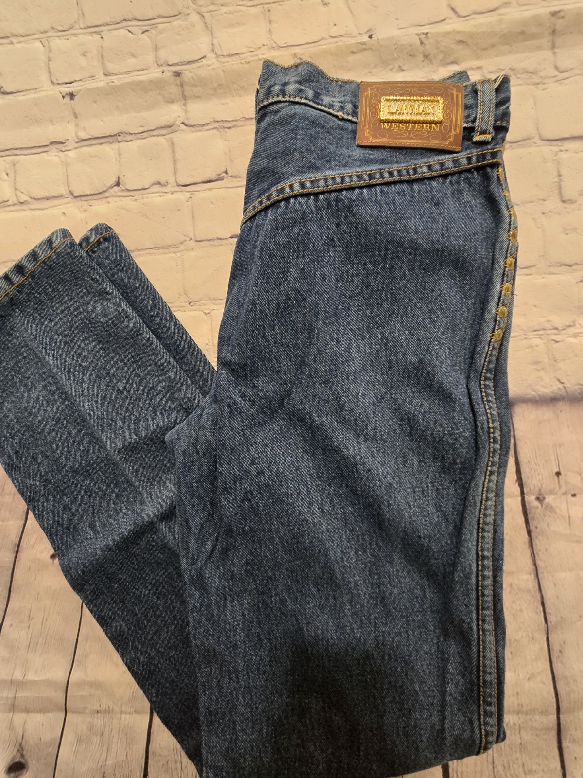 Vintage Bareback Lawman Jeans Studs Slim Fit Sz 13 Vintage Western