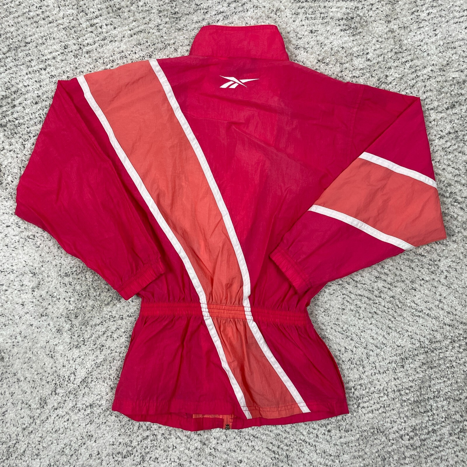 VTG 80s Reebok Jacket Womens Large Tennis Track Jogger Windbreaker Pink GUC