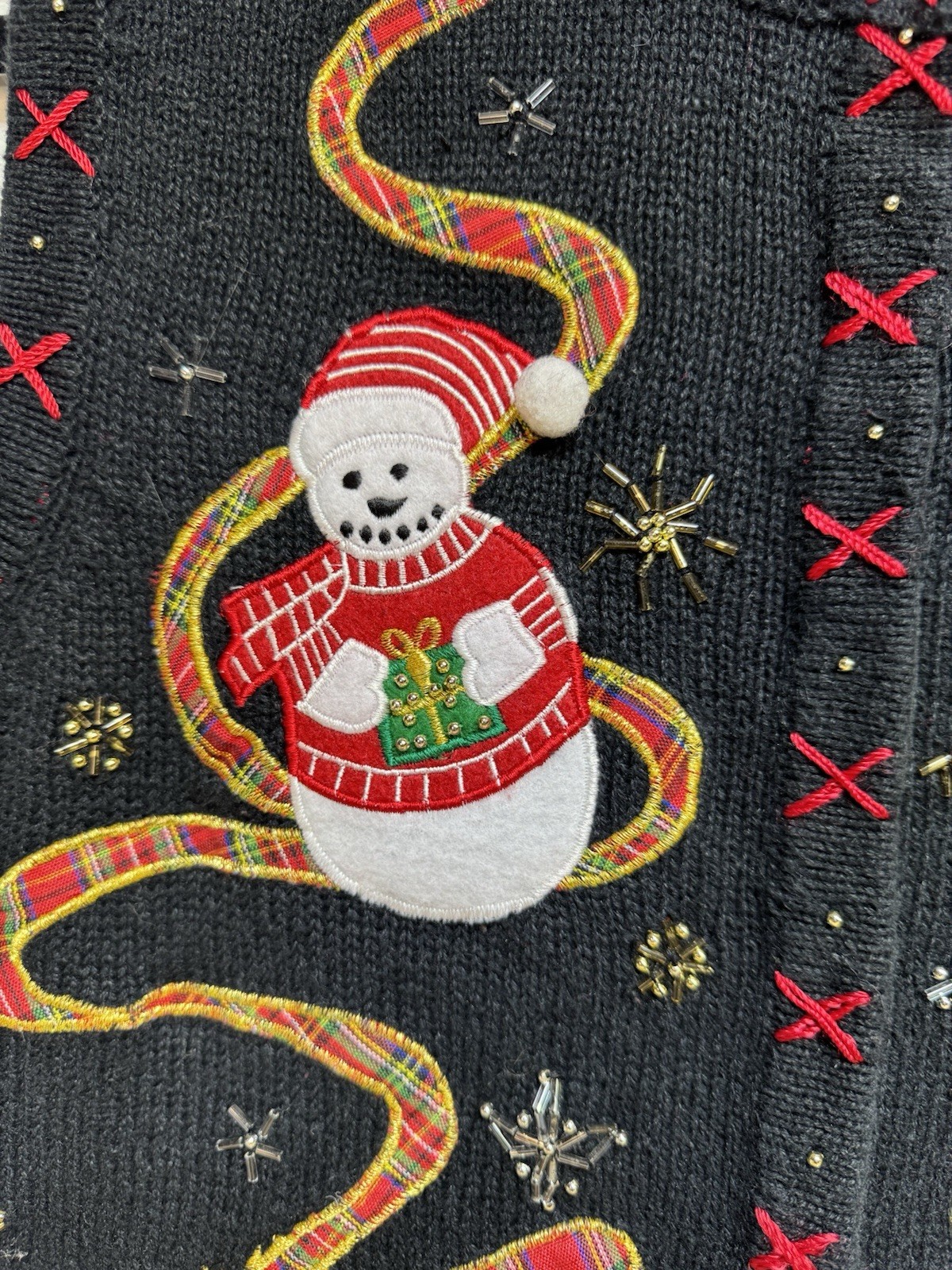 All Points by Reference Point Vintage Womens Christmas Sweater Vest Sz Medium
