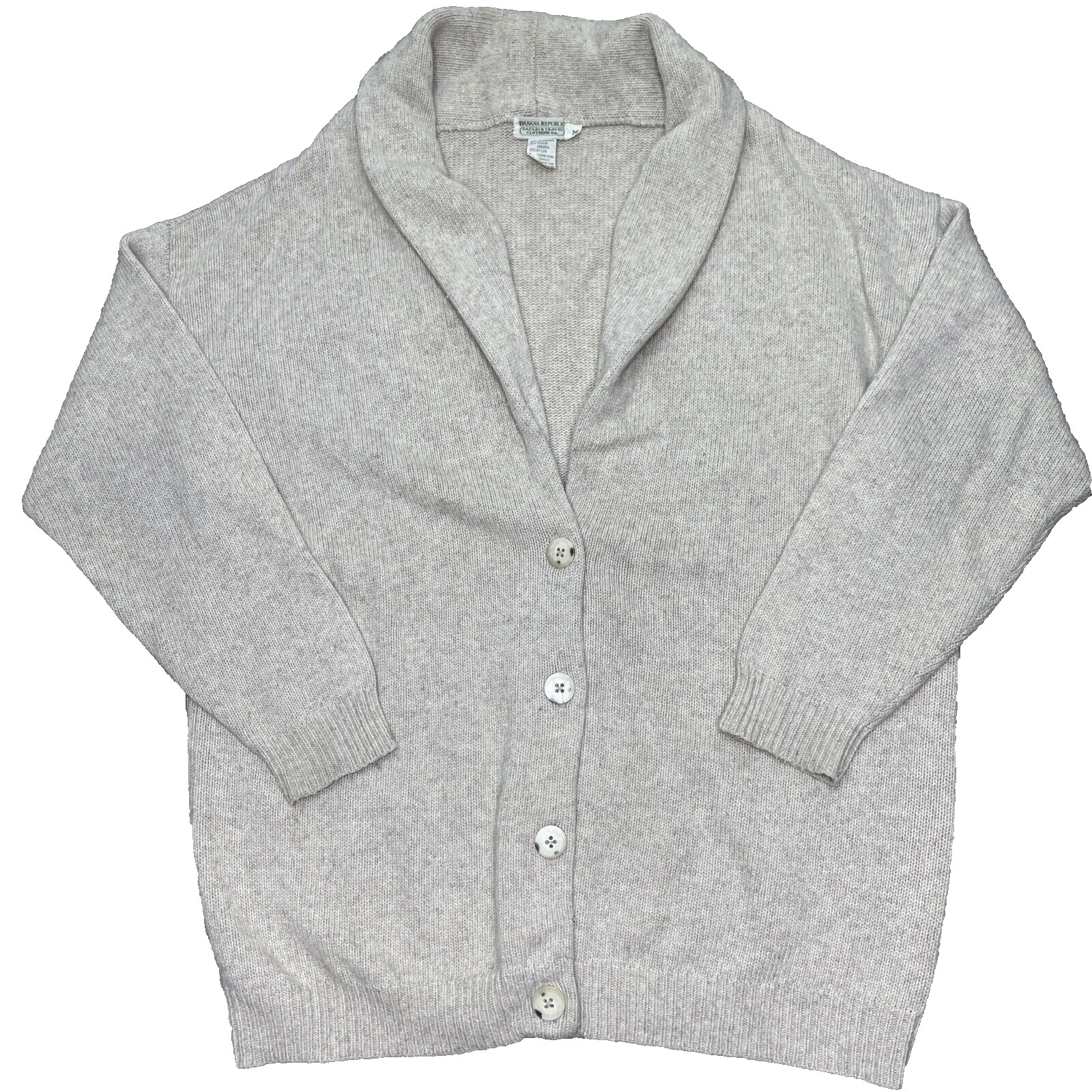 Vintage Banana Republic Cardigan Sweater Shawl Collar Angora Wool Blend Size M
