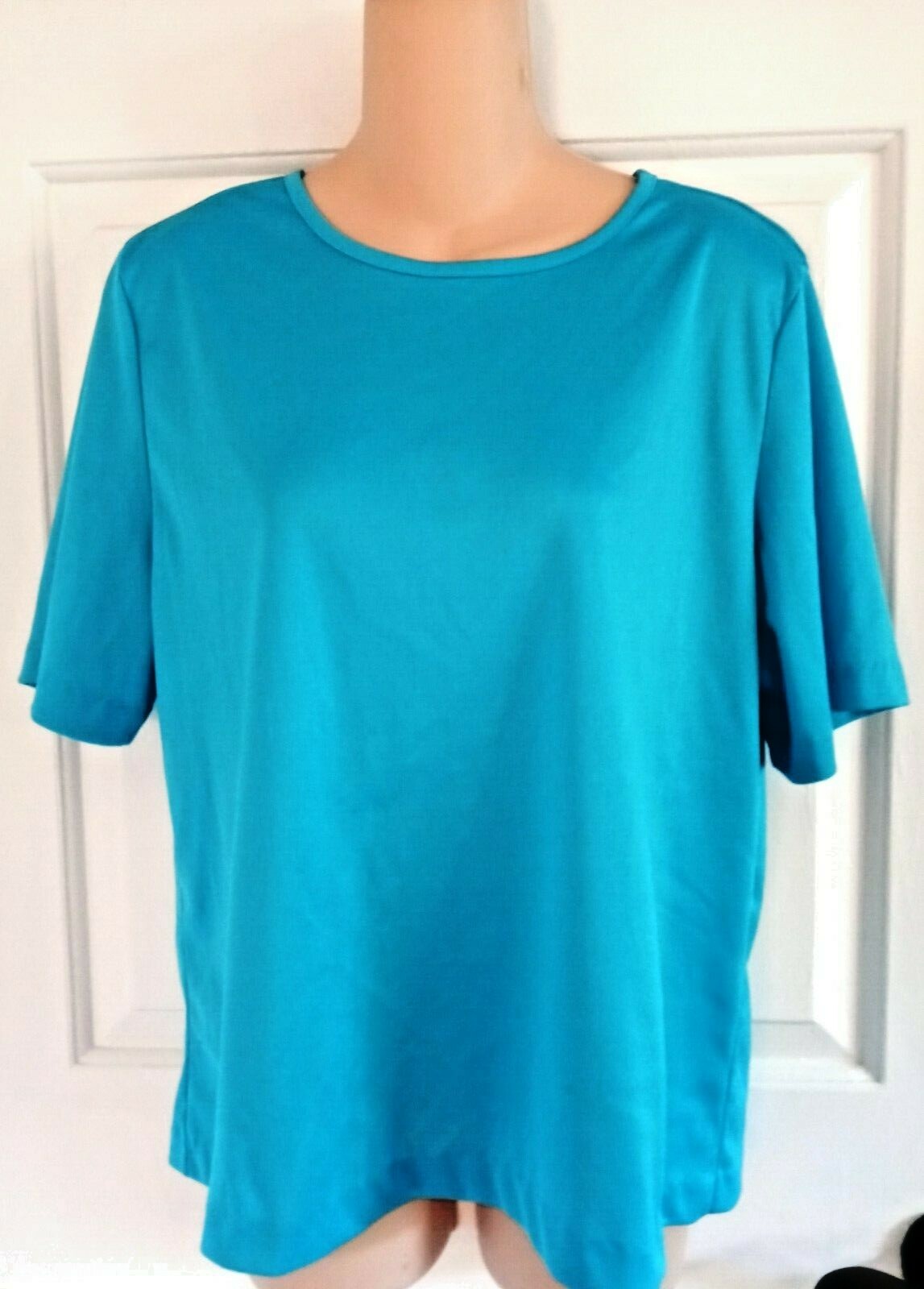 Vintage Blair Women&rsquo;s 100% Polyester Top Medium Turquoise RN 37863 05
