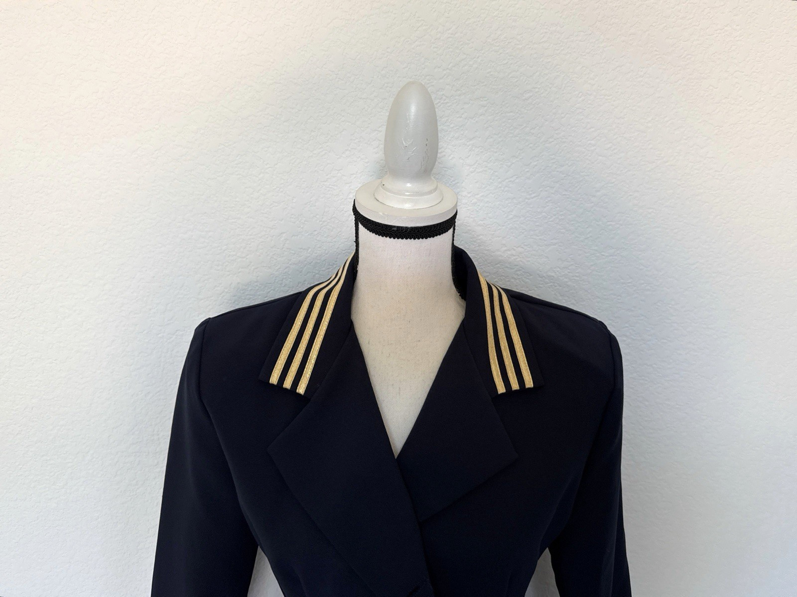 1980s 1990s Navy and Gold Nautical Double Breasted Jacket