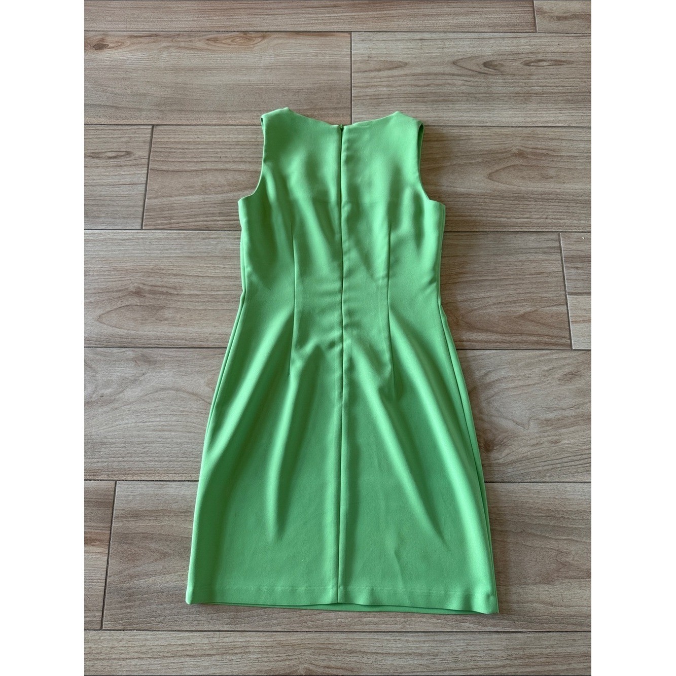 CDC Lime Green Sleeveless Body Skimming Cocktail Mini Dress 90s Y2K Minimalism