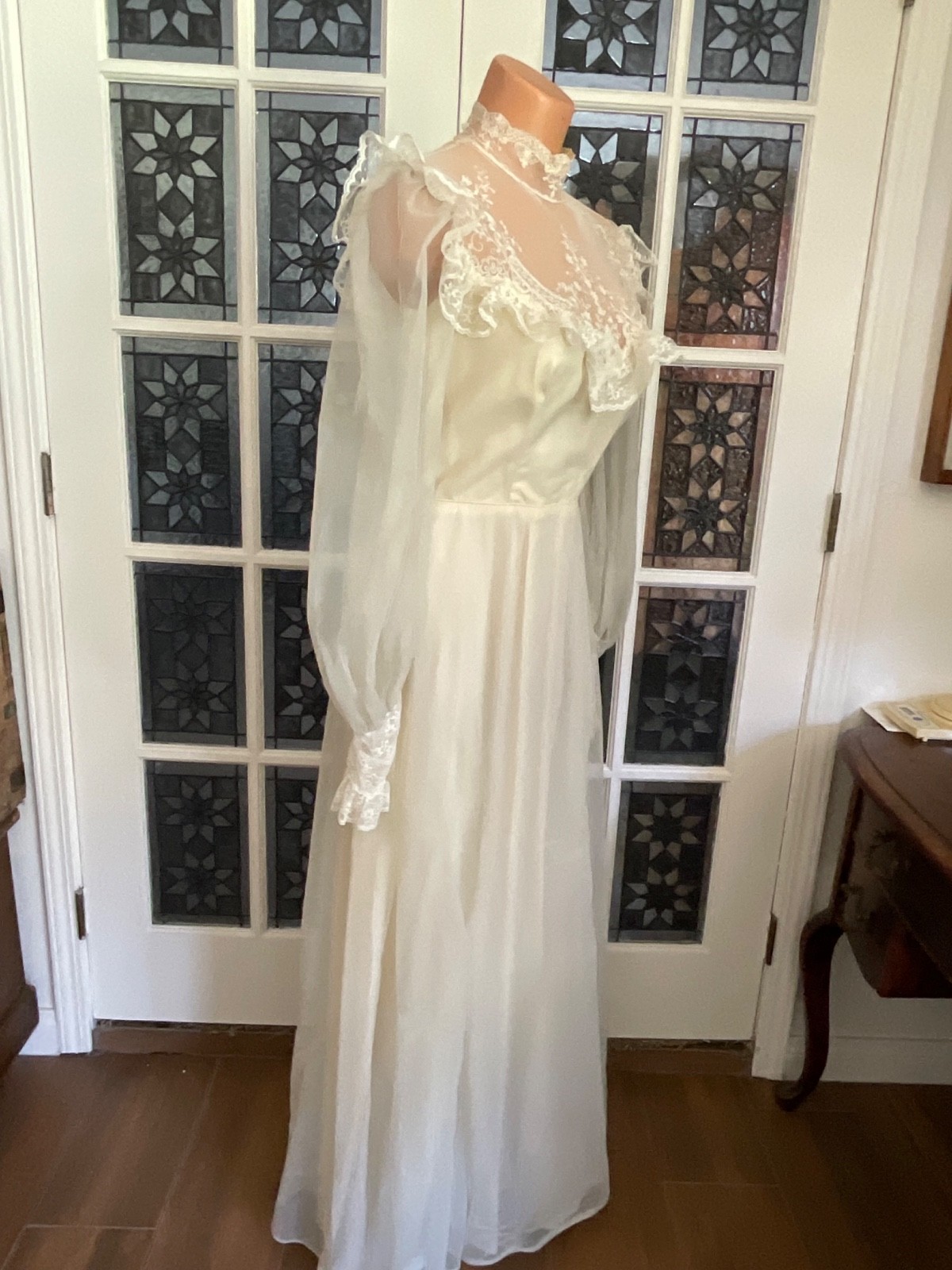 Vintage Eve Of Milady Wedding Dress Boho Victorian Prairie CottageCore Small
