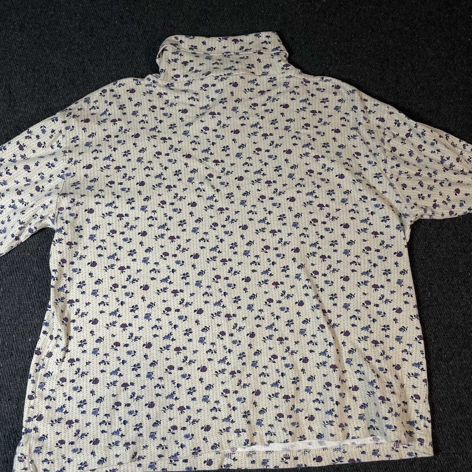 Vintage 90s Northern Reflections Floral Top Mock Neck Cottagecore Grandmacore M