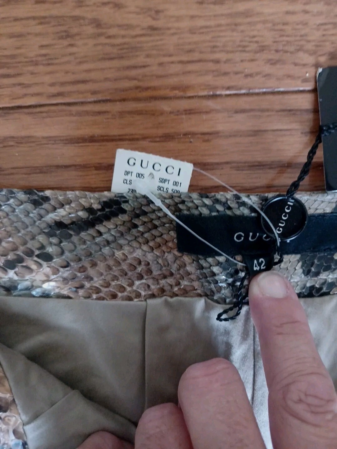 1990&rsquo;s Tom Ford for Gucci Genuine Python skin pants Euro SIZE 42 NWT